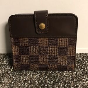 Authentic Louis Vuitton Damien Ebene Bifold Compact wallet